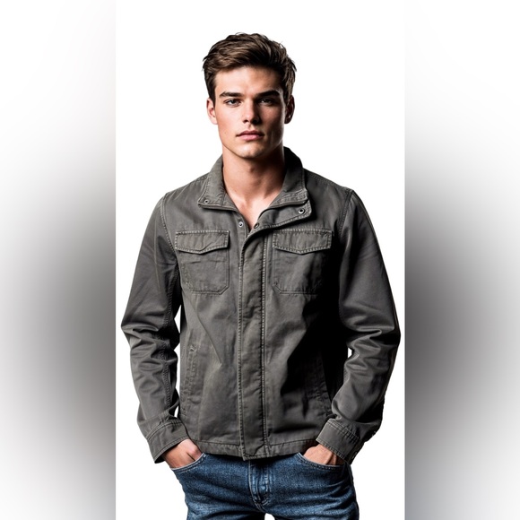 Men’s Marine Layer Dark Olive Field Jacket size Large - Picture 2 of 9